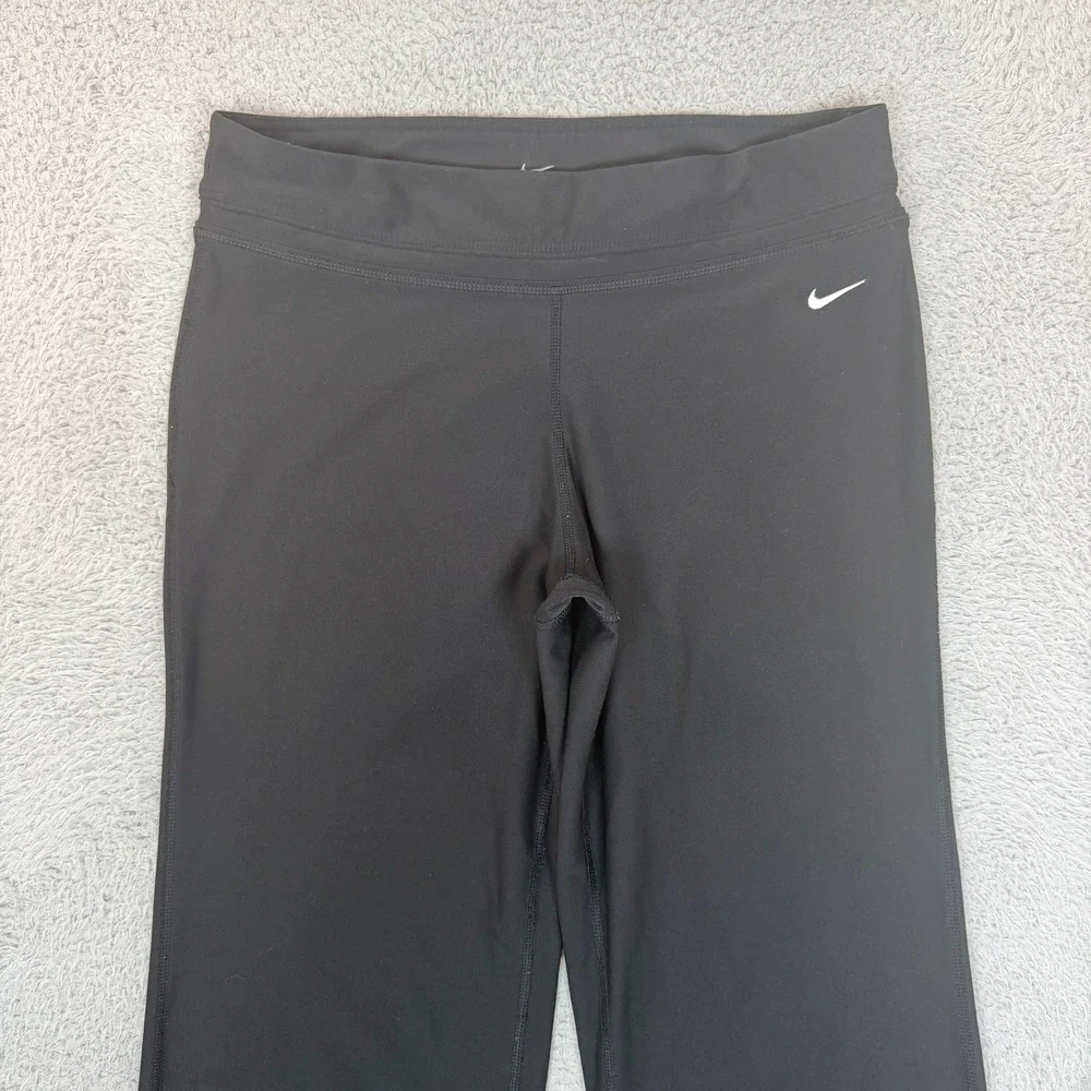 Nike Dri-FIT Womens Black Bootcut Yoga Pants Size Large Tall LT Stretch Gym